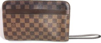 Louis Vuitton Brown Damier Canvas Ebene Damier Canvas Clutch Bag Pouch (Pre-Owned)