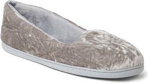 Dearfoams Rebecca Velour Slipper in Sleet at Nordstrom Rack, Size X-Large