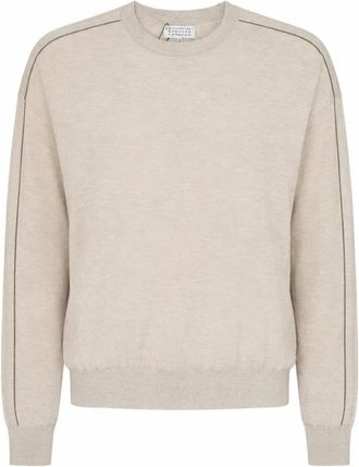 Brunello Cucinelli Kasjmier en Zijde Pullover - Dames - Cashmere truien - Beige - S - Kasjmier - Truien & Vesten