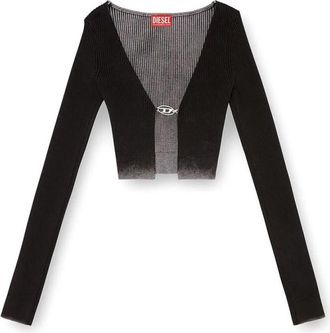 Diesel M-Latina Cardigan - Dames - Vesten - Zwart - M - Katoen - Truien & Vesten
