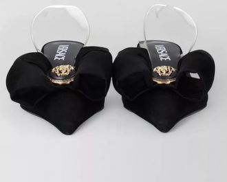 Versace satin slingback sandals