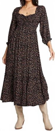 Saltwater Luxe Vye Floral Midi Dress In Black
