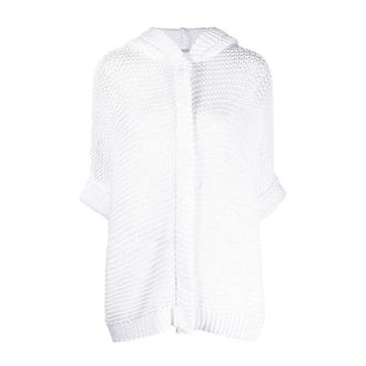 Brunello Cucinelli Brunello Cucinelli, Cardigans, female, White, Size: S Cotton Shell Jacket