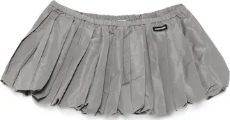 Miu Miu Pleated Puff-ball Mini Skirt