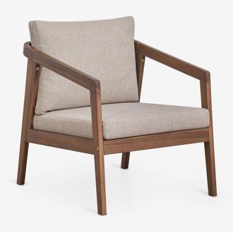 Sklum Sill&oacute;n En Madera De Acacia Kaela Sklum