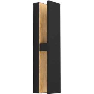 Loops Stylish Modern LED Wall Light in Black & Brown for Indoor Use