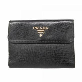 Prada Black Leather Wallet (Bi-Fold) (Pre-Owned)