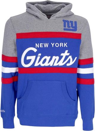 Mitchell & Ness NFL Headcoach Hoodie Neygia Royal - Heren - Hoodies - Veelkleurig - S - Katoen - Hoodies & sweatvesten