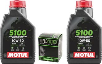 OEM Aceite Original Motul 5100 10w50 2l + Filtro Hiflo Hf155 Hf156 Ktm Duke Lc4 Smc