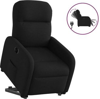 vidaXL Sill&oacute;n El&eacute;ctrico Reclinable Elevable De Tela Negro Vidaxl