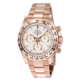 Rolex Cosmograph Daytona Ivory Dial 18K Everose Gold Oyster Bracelet Automatic Mens Watch 116505IVSO