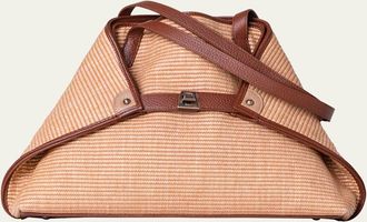 Akris Ai Small Raffia Shoulder Bag