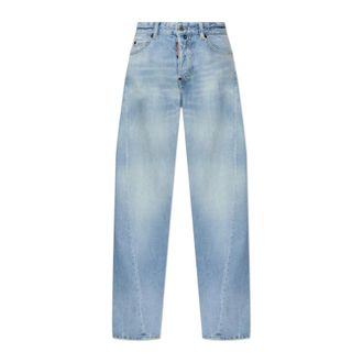 Dsquared2 Wide Jeans, female, Blue, Size: 2XS Loose Twst Jeans