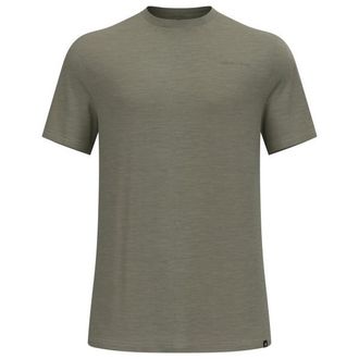 Odlo X Pow Merino Tencel T-Shirt Crew Neck S/S Merinoshirt f&uuml;r Herren | vetiver melange