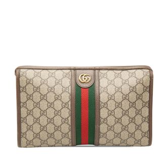 Gucci Pre-owned Gucci GG Supreme Web Ophidia Clutch Unisex 804XA1QETSZMIHQS