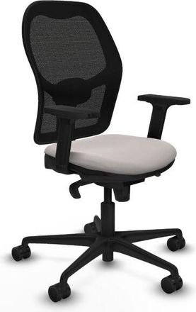 Piqueras y Crespo Piqueras Y Crespo - Jorquera Sincro Malla Negra Similpiel Blanco Brazos 2d Base Nailon Ruedas 65mm Nailon