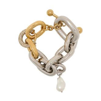 Paco Rabanne Bracciale a catena in metallo misto con accento di perla - - Accessories - Donna - Multicolore - ONE SIZE