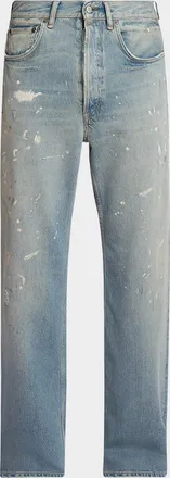 Acne Studios Men & apos;s Trafalgar Paint Splatter Straight-Leg Jeans