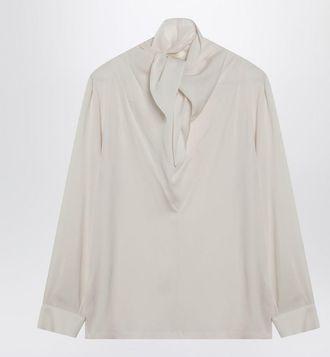 Max Mara Ivory Charmeuse Blouse
