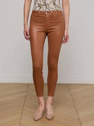 L'agence Margot High-Rise Skinny Jeans In Cognac