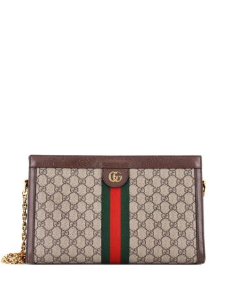 Gucci Ophidia Chain GG Coated Canvas Medium shoulder bag - women - Fabric - One Size - Brown