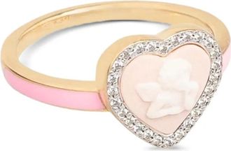 Cameo & Beyond Sparkling Cherub ring - Gold