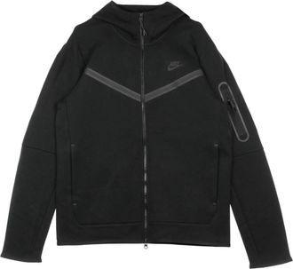 Nike Tech Fleece Hoodie - Heren - Sportshirts - Zwart - XL - Katoen - Fitness