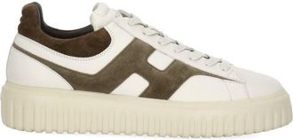 Hogan Ivory Leather Low-Top Sneakers