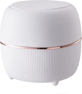 OEM Papelera De Escritorio, Mini Papelera Dom&eacute;stica, Papelera Peque&ntilde;a Con Tapa, Mini Caja De Almacenamiento (blanca)
