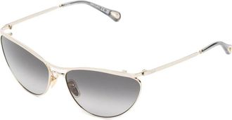 Chlo&eacute; Cat-Eye Zonnebril met Metal Frame - Dames - Zonnebrillen - Grijs - ONE Size - Nylon - Accessoires
