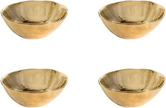 BITOSSI HOME Set of 4 Pcs. - Gold Bowl D.11.5 H.5 With Irregular Edge