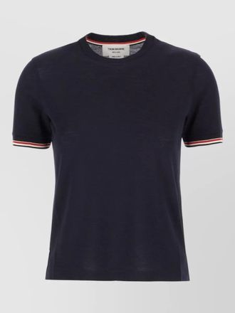 Thom Browne wool blend t shirt short sleeves crewneck