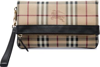 Burberry Pre-owned Burberry Haymarket Check Coated Canvas Adeline Fold over Clutch Ladies JIG9QS4PTT6P2BQ5