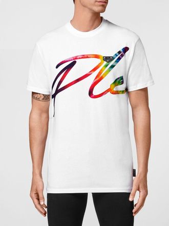 Philipp Plein T-shirt a maniche corte in jersey con stampa logo a contrasto