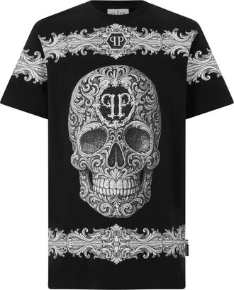 Philipp Plein Camiseta Cuello Redondo Ss Skull - Tops - Hombre - Negro - 3XL