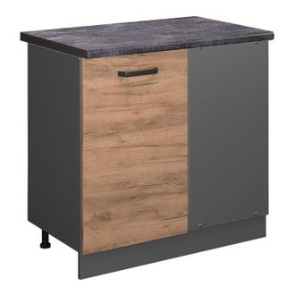 Vicco Mobile ad angolo cucina R-Line, Quercia dorata, 86 cm, pl Antracite