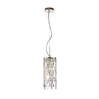 Netlighting Maddison Ceiling Pendant Cylinder 2 Light G9 Rose Gold Crystal