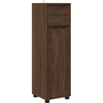 vidaXL Gabinete De Ba&ntilde;o Con Caj&oacute;n Roble Marr&oacute;n 30,5 X 30 X 101 Cm Vidaxl