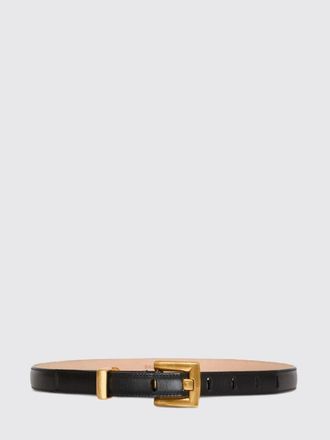 Balmain Cintura sottile Anthem in pelle di vitello con fibbia monogram