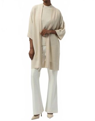 Joseph Ribkoff Embellished Boucl&eacute; Open Front Cardigan In Birch