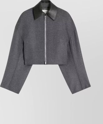 Sportmax virgin wool cropped boxy jacket