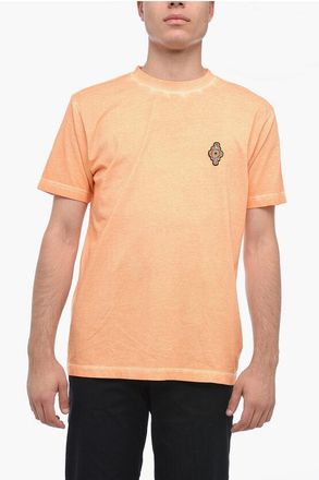 Marcelo Burlon SUNSET CROSS T-shirt met logopatch in oranje
