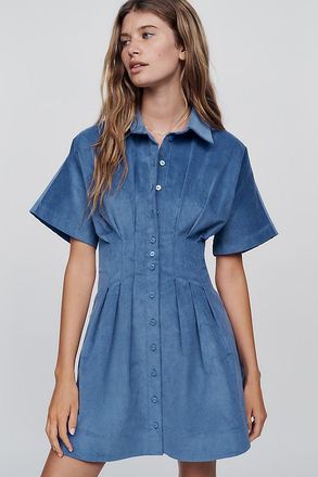 Exquise Tobie Corduroy Mini Shirtdress