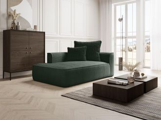 Vente-Unique Penisola a sinistra in velluto a coste grosse Verde - PINETA