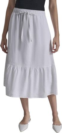 DKNY Pull On Linen Skirt