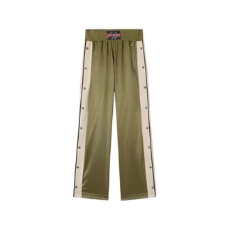 Palm Angels Training Trousers, male, Green, Size: M Boxe Button Track Trousers