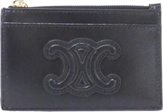 Celine Black Leather Coin Purse/Coin Case (Pre-Owned)