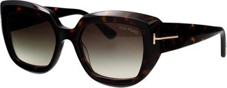 Tom Ford Zonnebril - Dames - Zonnebrillen - Bruin - 53 MM - Accessoires