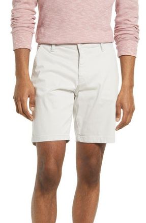 Mavi Noah Stretch Flat Front Shorts in Oyster Mushroom Twill at Nordstrom, Size 29