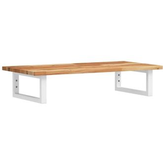 vidaXL Vidaxl - Estante De Lavabo De Pared Acero Y Madera Maciza De Acacia